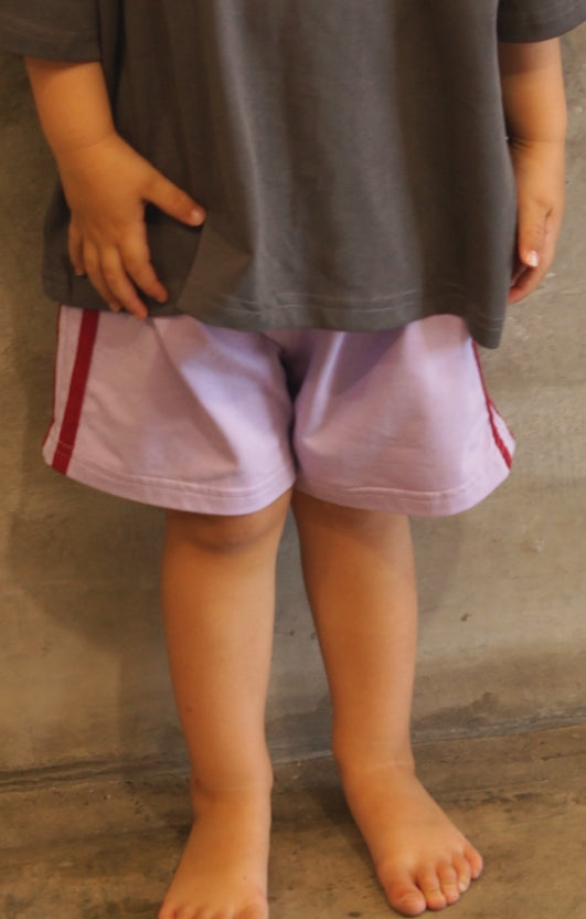 Running Riot Shorts Lilac & Red - pre order